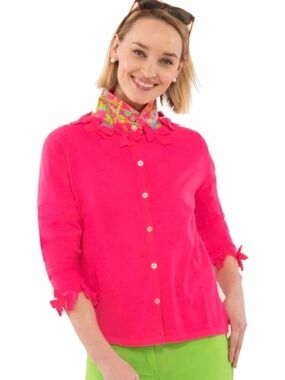 Gretchen Scott Breakfast at Tiffany's Cardigan Sz Shrimp